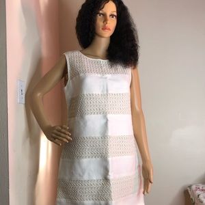 Cream sleeveless Mini dress (Size 40)